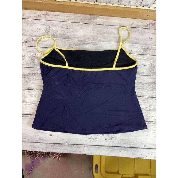 Ralph Lauren Navy tank top with yellow trim Size 10 - Picture 2 of 3